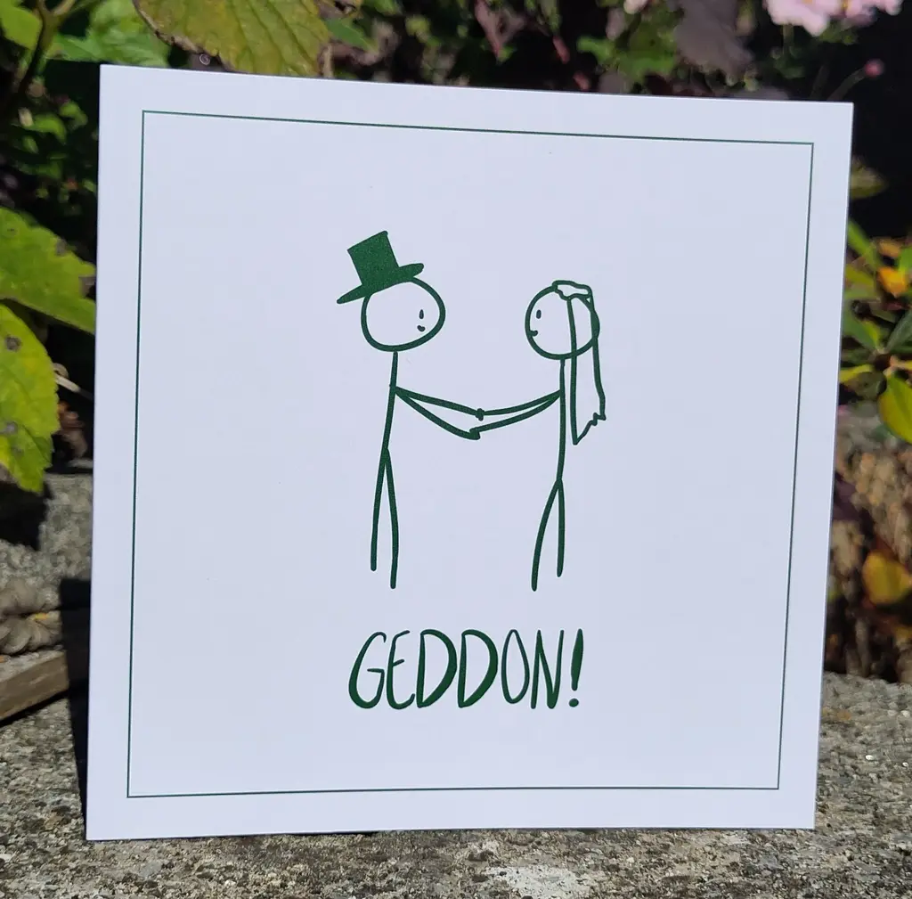 Flat lay of the Geddon teatowel