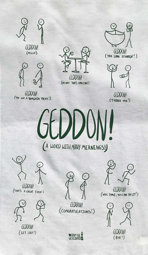 Full Geddon tea towel